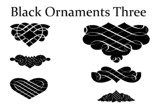 Black Ornaments Three Font for Elegant Web Headers