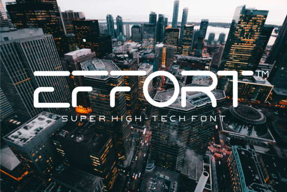 Effort: The Modern Sans Serif Font for Tech-Inspired Crafts