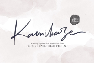 Kamikaze: The SVG Signature Font for Handmade Brands