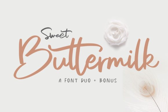 Sweet Buttermilk Duo: The Ultimate Script Font for Branding